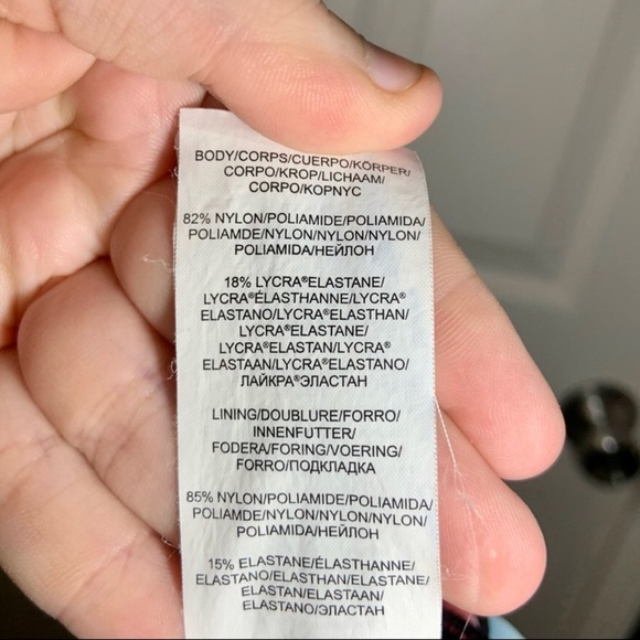 🦋 Maxine of Hollywood 12 D Sparkler Tankini Swim Top Large Nice! Adjustable - Picture 7 of 9